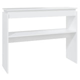 NNEVL Console Table White 102x30x80 cm Chipboard
