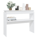 NNEVL Console Table White 102x30x80 cm Chipboard