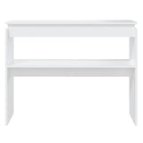 NNEVL Console Table White 102x30x80 cm Chipboard