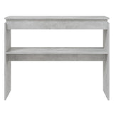 NNEVL Console Table Concrete Grey 102x30x80 cm Chipboard