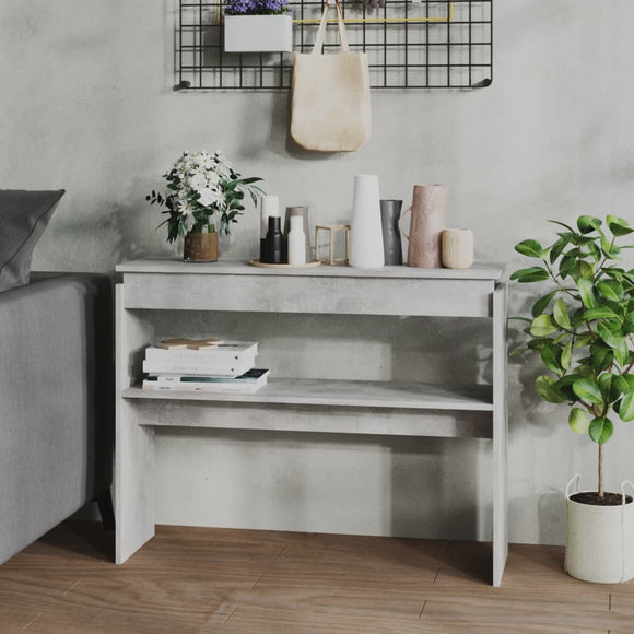 NNEVL Console Table Concrete Grey 102x30x80 cm Chipboard