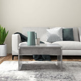 NNEVL Coffee Table Concrete Grey 68x50x38 cm Chipboard