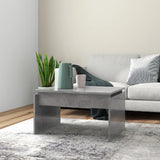NNEVL Coffee Table Concrete Grey 68x50x38 cm Chipboard