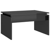 NNEVL Coffee Table High Gloss Grey 68x50x38 cm Chipboard