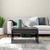 NNEVL Coffee Table High Gloss Grey 68x50x38 cm Chipboard