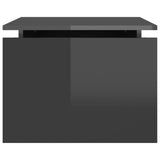 NNEVL Coffee Table High Gloss Grey 68x50x38 cm Chipboard