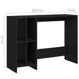 NNEVL Notebook Desk Black 102.5x35x75 cm Chipboard