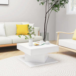 NNEVL Coffee Table White 57x57x30 cm Chipboard