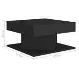 NNEVL Coffee Table Black 57x57x30 cm Chipboard