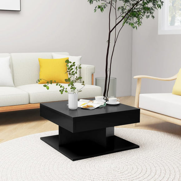 NNEVL Coffee Table Black 57x57x30 cm Chipboard
