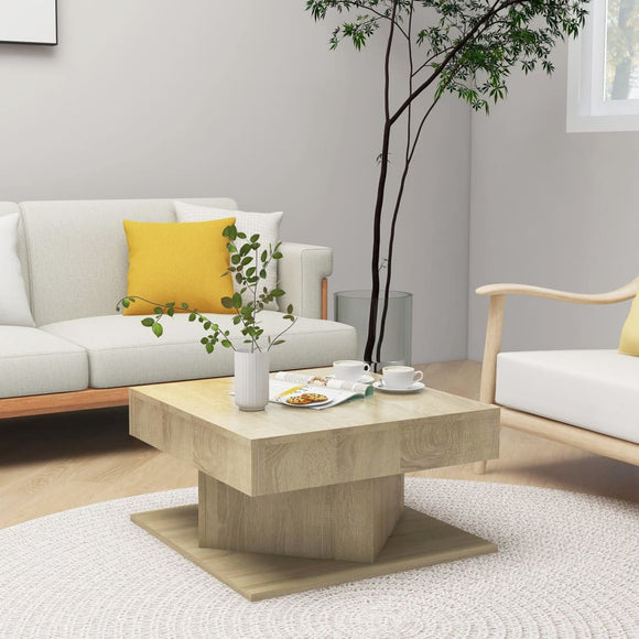 NNEVL Coffee Table Sonoma Oak 57x57x30 cm Chipboard