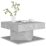 NNEVL Coffee Table Concrete Grey 57x57x30 cm Chipboard