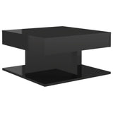 NNEVL Coffee Table High Gloss Black 57x57x30 cm Chipboard