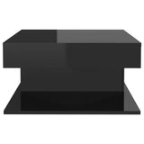 NNEVL Coffee Table High Gloss Black 57x57x30 cm Chipboard
