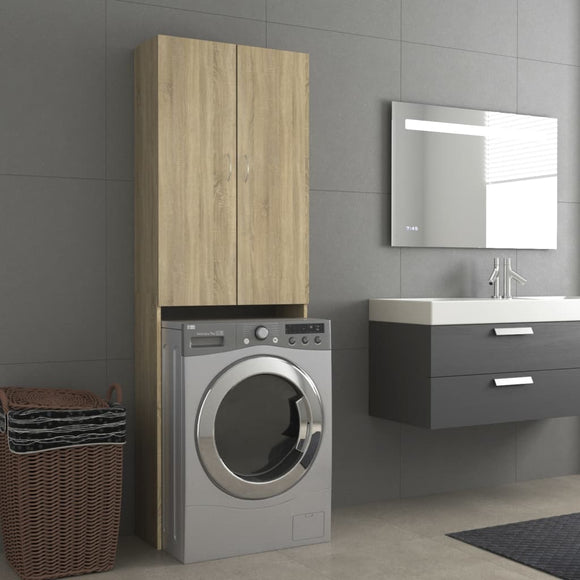 NNEVL Washing Machine Cabinet Sonoma Oak 64x25.5x190 cm