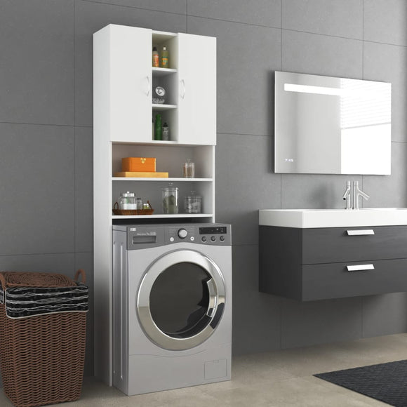NNEVL Washing Machine Cabinet White 64x25.5x190 cm