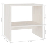 NNEVL Bedside Cabinets 2 pcs White 40x30.5x40 cm Solid Pinewood