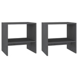 NNEVL Bedside Cabinets 2 pcs Grey 40x30.5x40 cm Solid Pinewood