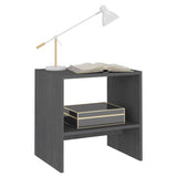 NNEVL Bedside Cabinets 2 pcs Grey 40x30.5x40 cm Solid Pinewood
