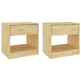 NNEVL Bedside Cabinets 2 pcs 40x31x40 cm Solid Pinewood