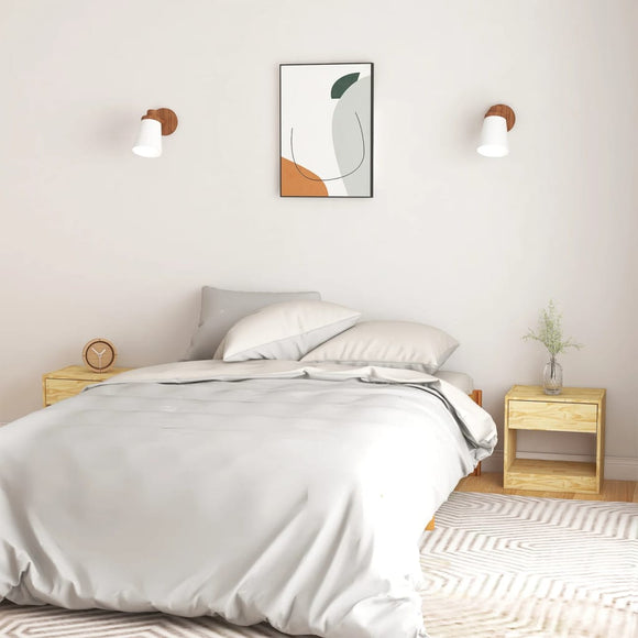 NNEVL Bedside Cabinets 2 pcs 40x31x40 cm Solid Pinewood