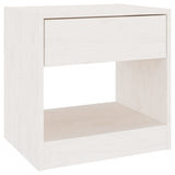 NNEVL Bedside Cabinet White 40x31x40 cm Solid Pinewood