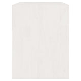 NNEVL Bedside Cabinet White 40x31x40 cm Solid Pinewood