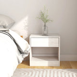 NNEVL Bedside Cabinet White 40x31x40 cm Solid Pinewood