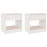 NNEVL Bedside Cabinets 2 pcs White 40x31x40 cm Solid Pinewood