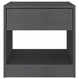 NNEVL Bedside Cabinet Grey 40x31x40 cm Solid Pinewood