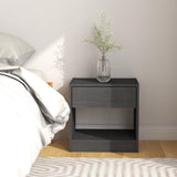 NNEVL Bedside Cabinet Grey 40x31x40 cm Solid Pinewood