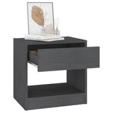 NNEVL Bedside Cabinets 2 pcs Grey 40x31x40 cm Solid Pinewood
