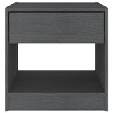 NNEVL Bedside Cabinets 2 pcs Grey 40x31x40 cm Solid Pinewood