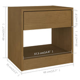 NNEVL Bedside Cabinet Honey Brown 40x31x40 cm Solid Pinewood