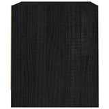 NNEVL Bedside Cabinet Black 40x30.5x35.5 cm Solid Pine Wood