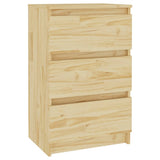 NNEVL Bedside Cabinet 40x29.5x64 cm Solid Pine Wood
