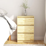 NNEVL Bedside Cabinet 40x29.5x64 cm Solid Pine Wood