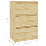 NNEVL Bedside Cabinets 2 pcs 40x29.5x64 cm Solid Pine Wood