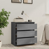 NNEVL Bedside Cabinet Grey 60x36x64 cm Solid Pinewood