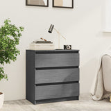 NNEVL Bedside Cabinet Grey 60x36x64 cm Solid Pinewood