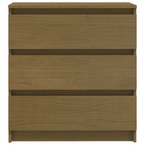 NNEVL Bedside Cabinet Honey Brown 60x36x64 cm Solid Pinewood