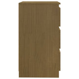 NNEVL Bedside Cabinet Honey Brown 60x36x64 cm Solid Pinewood