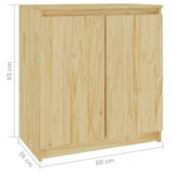 NNEVL Side Cabinet 60x36x65 cm Solid Pinewood