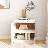 NNEVL Side Cabinet White 60x36x65 cm Solid Pinewood