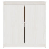 NNEVL Side Cabinet White 60x36x65 cm Solid Pinewood