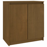 NNEVL Side Cabinet Honey Brown 60x36x65 cm Solid Pinewood
