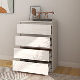 NNEVL Side Cabinet White 60x36x84 cm Solid Pinewood