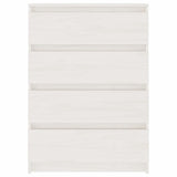 NNEVL Side Cabinet White 60x36x84 cm Solid Pinewood