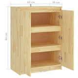 NNEVL Sideboard 60x36x84 cm Solid Pinewood