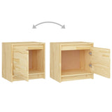 NNEVL Bedside Cabinet 40x30.5x40 cm Solid Pinewood